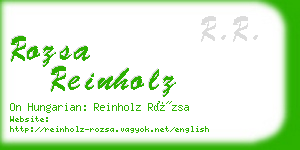 rozsa reinholz business card